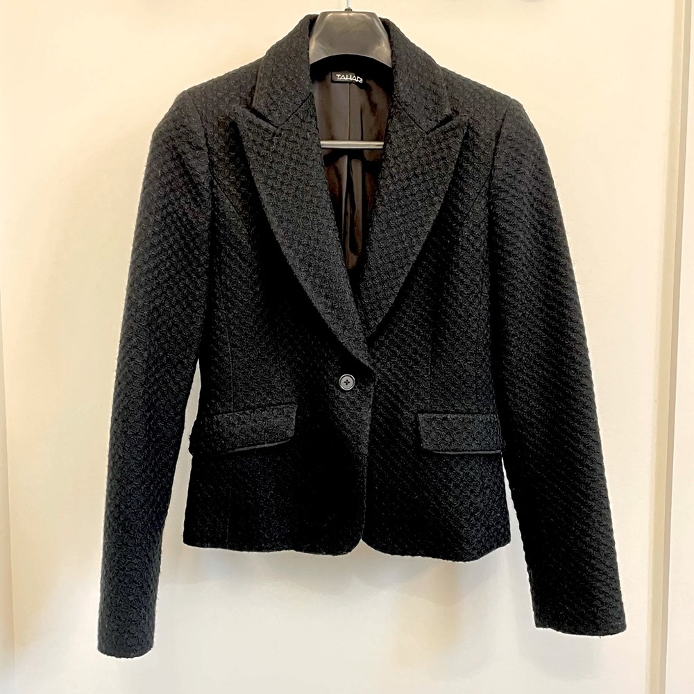 Chanel-esque black Tahari suit, size 8. Excellent condition